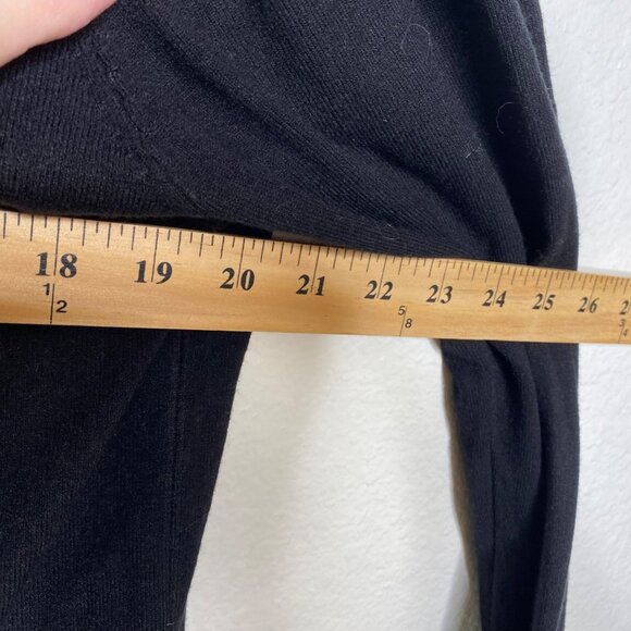 Aaeda Sweater Cardigan Women's Black Size L Open Front Floral Cottage Grandma - Picture 7 of 8